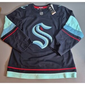 Seattle Kraken Adidas Jersey Mens 42 Blue Home Hockey NHL Authentic GT5622-320